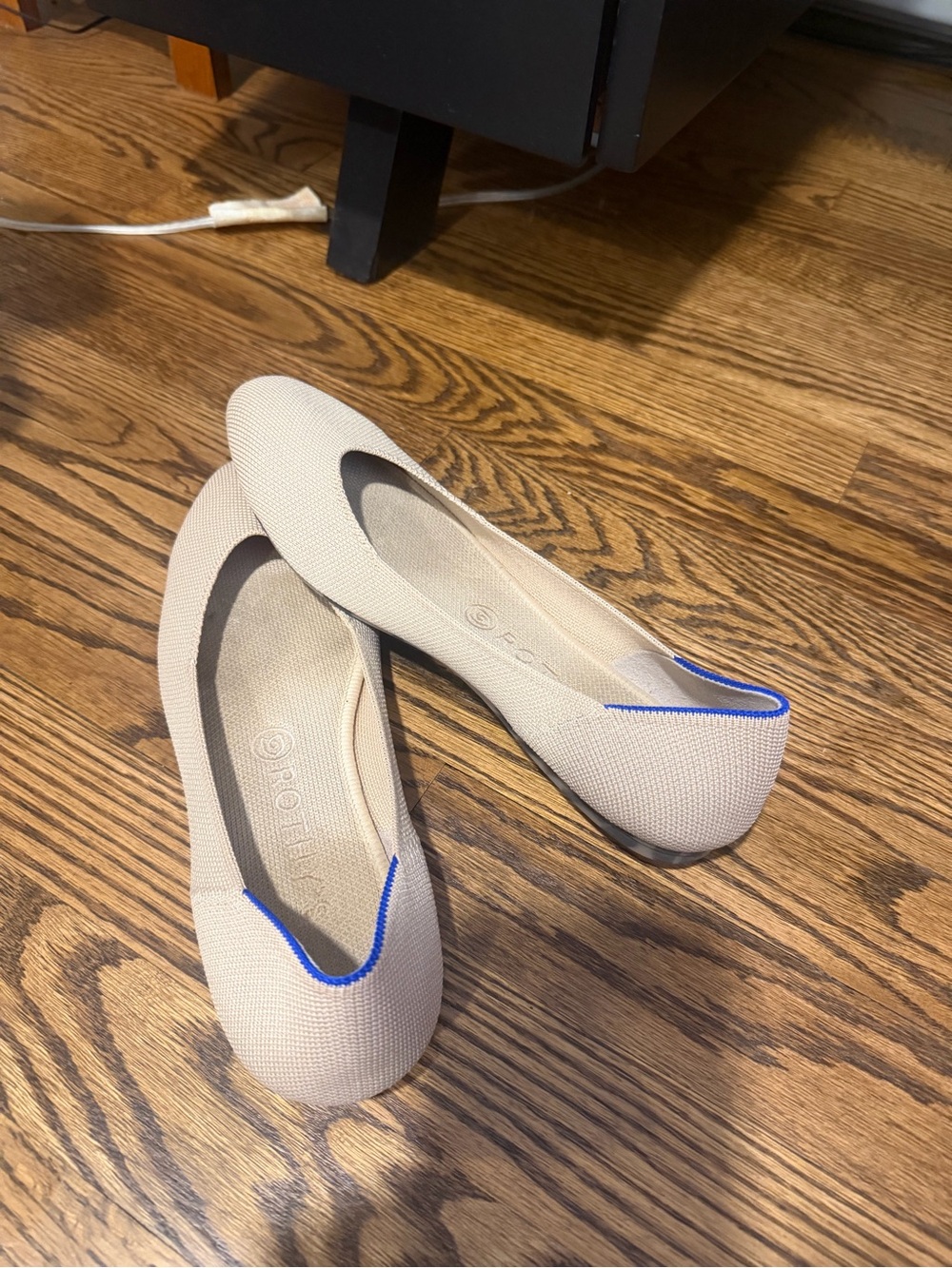 Rothy’s square toe style in Ecru color